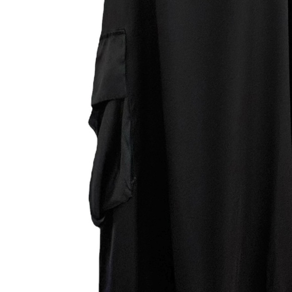 UMA RAQUEL DAVIDOWICZ SILK BLACK REFUGIO POCKETED MAXI DRESS SZ S - Picture 5 of 7